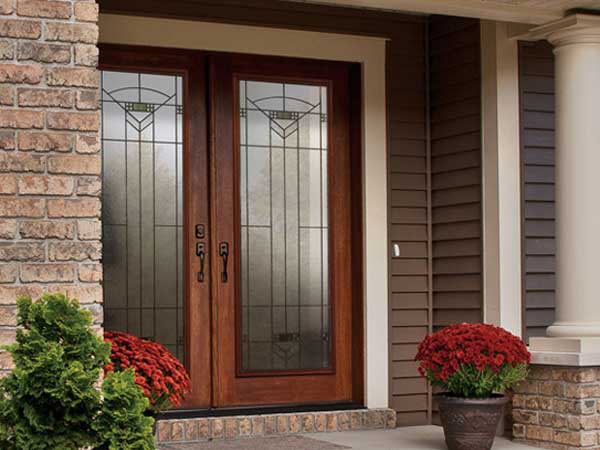 exterior doors glass double